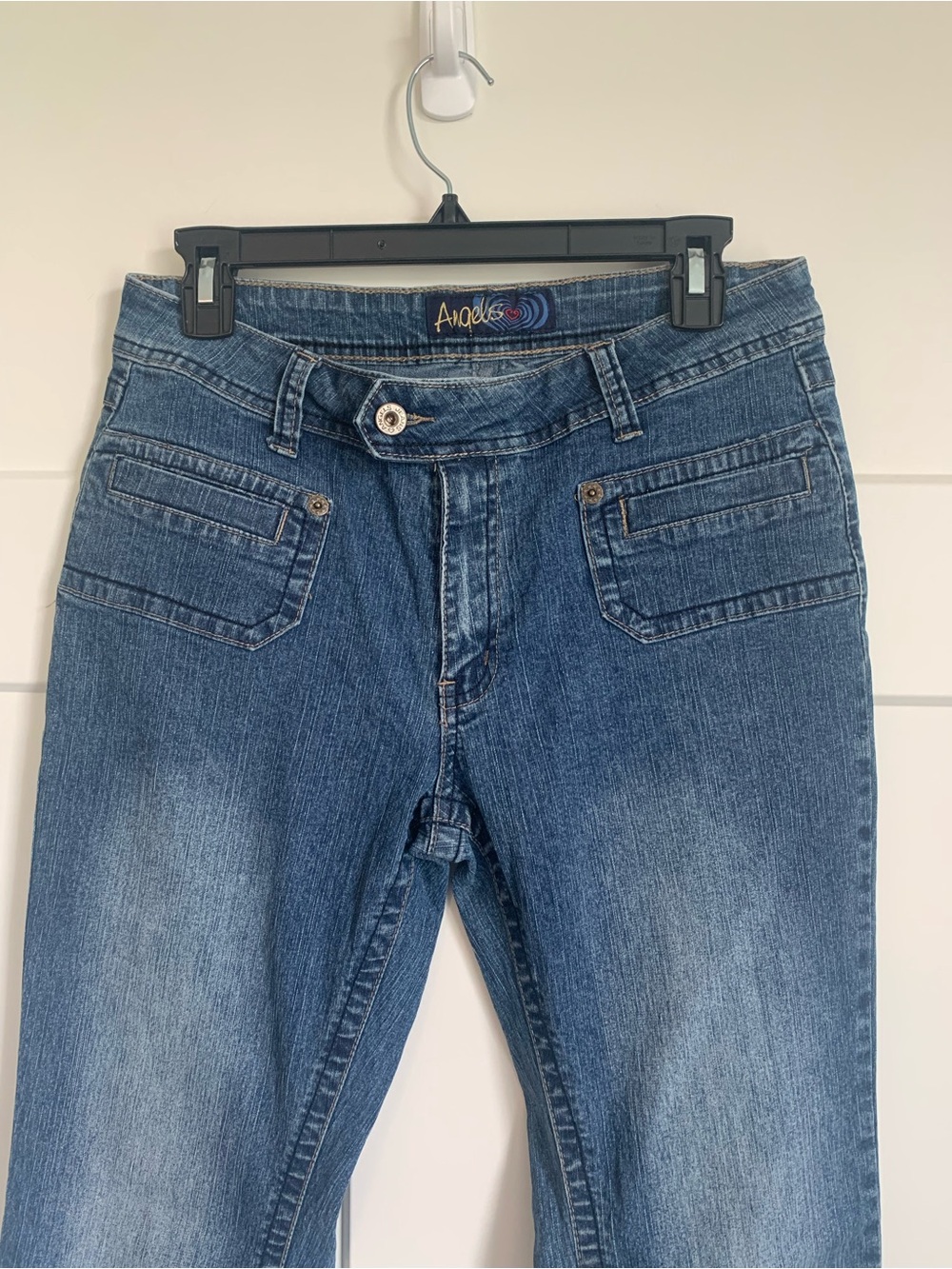 Y2K Angels Boot Cut Blue Jeans Sz 10 - Picture 3 of 12